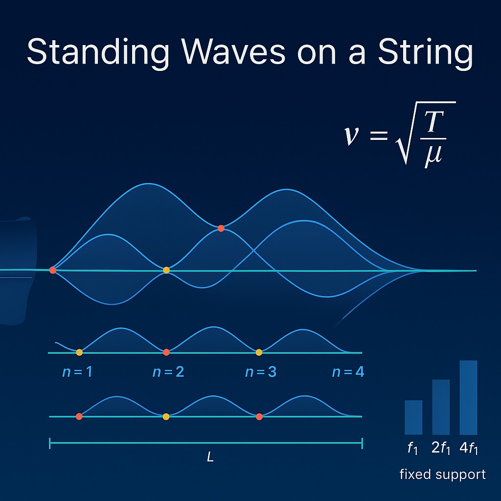 Standing Waves Calculator: Interactive String Vibration and Harmonics Simulator